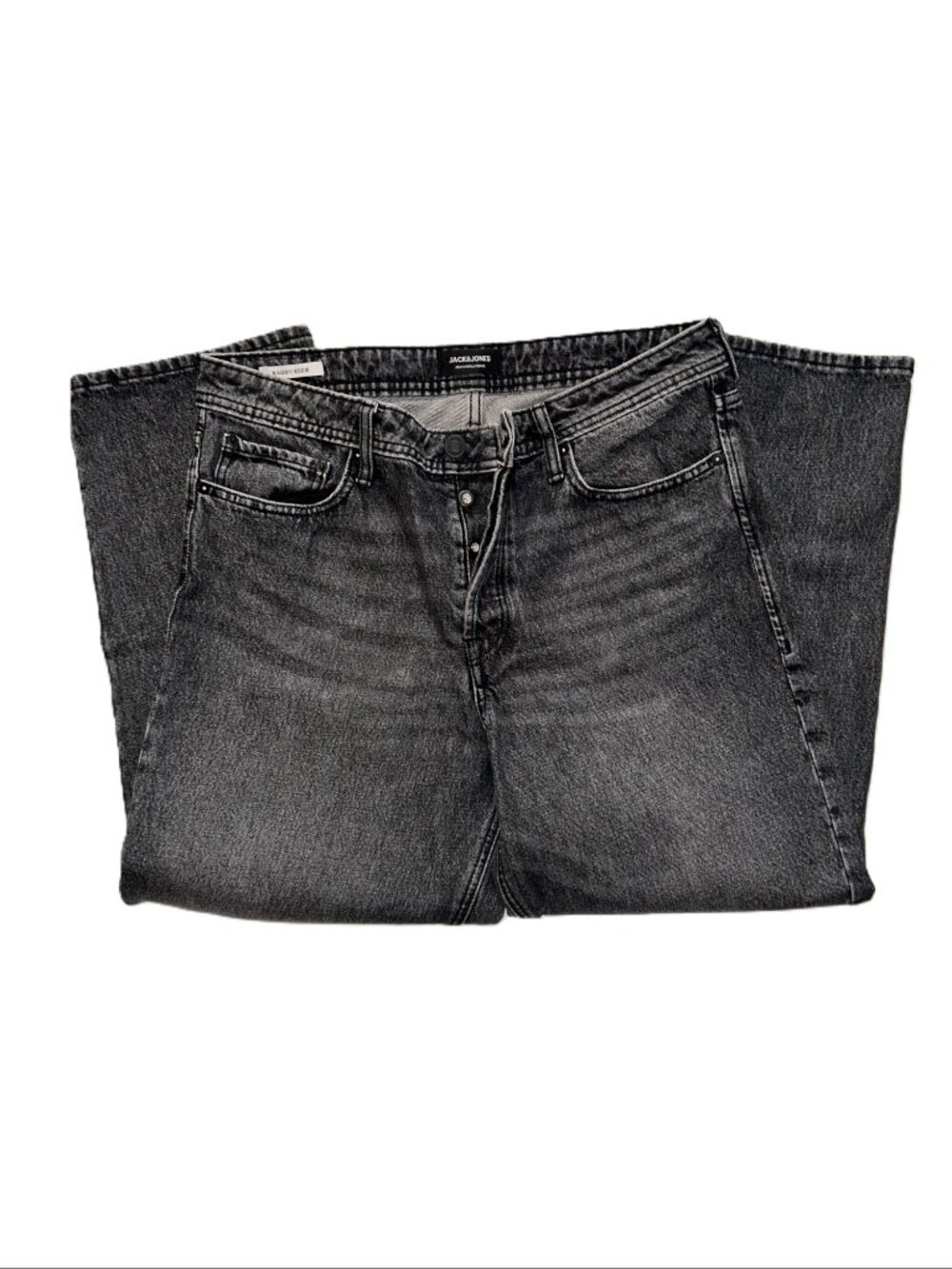 Jack & Jones JJIEddie JJOriginal Baggy Jeans - Black - 34Wx27L - Picture 3 of 15